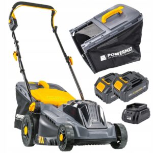 KOSIARKA AKUMULATOROWA 20V PM-KSA-40M 4AH ŁADOWARKA 2X BATERIA MOCNA DUŻY KOSZ 42L